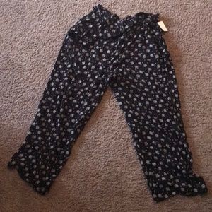Floral Paper bag pants